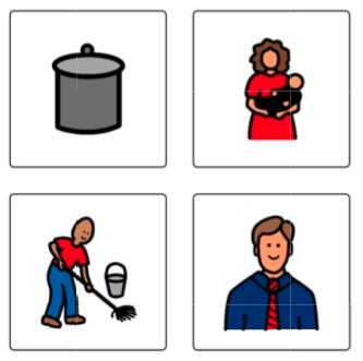 Response plate for sound blending:  pot, mom, mop, man.